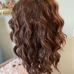 Two NWOT wigs. Synthetic. Brown, and brown/blonde ombré